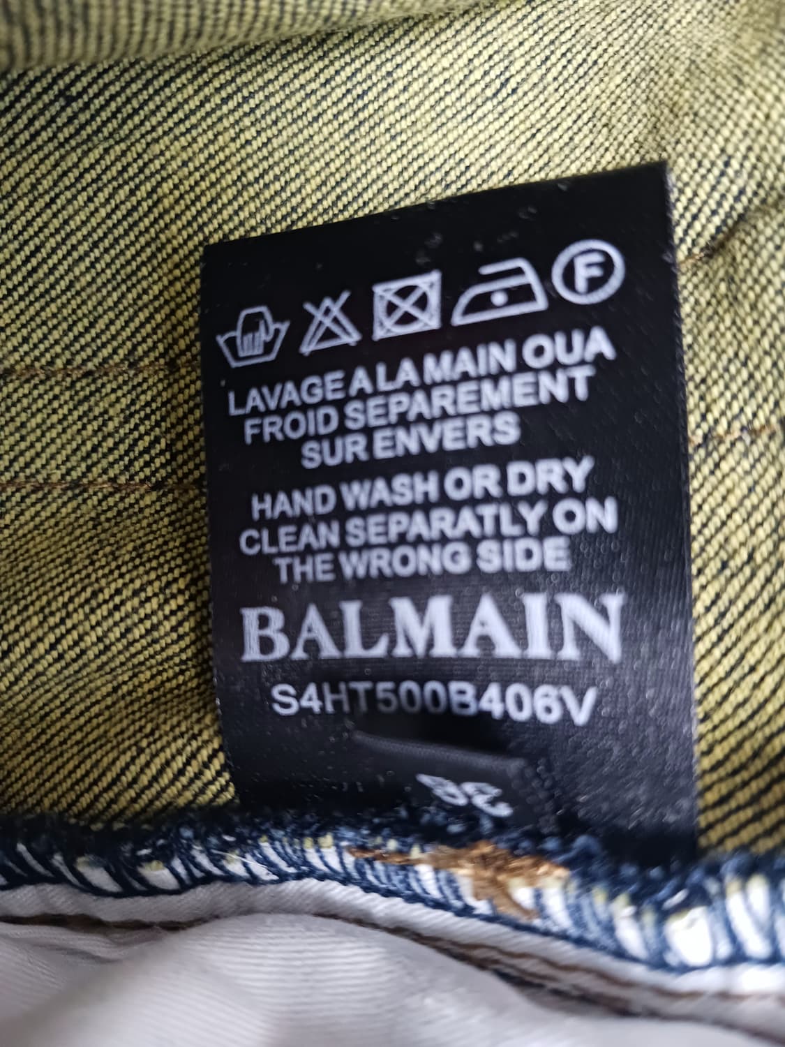 새상품 [36] 발망 블랙 슬림 바이커진 청바지 상품이미지10