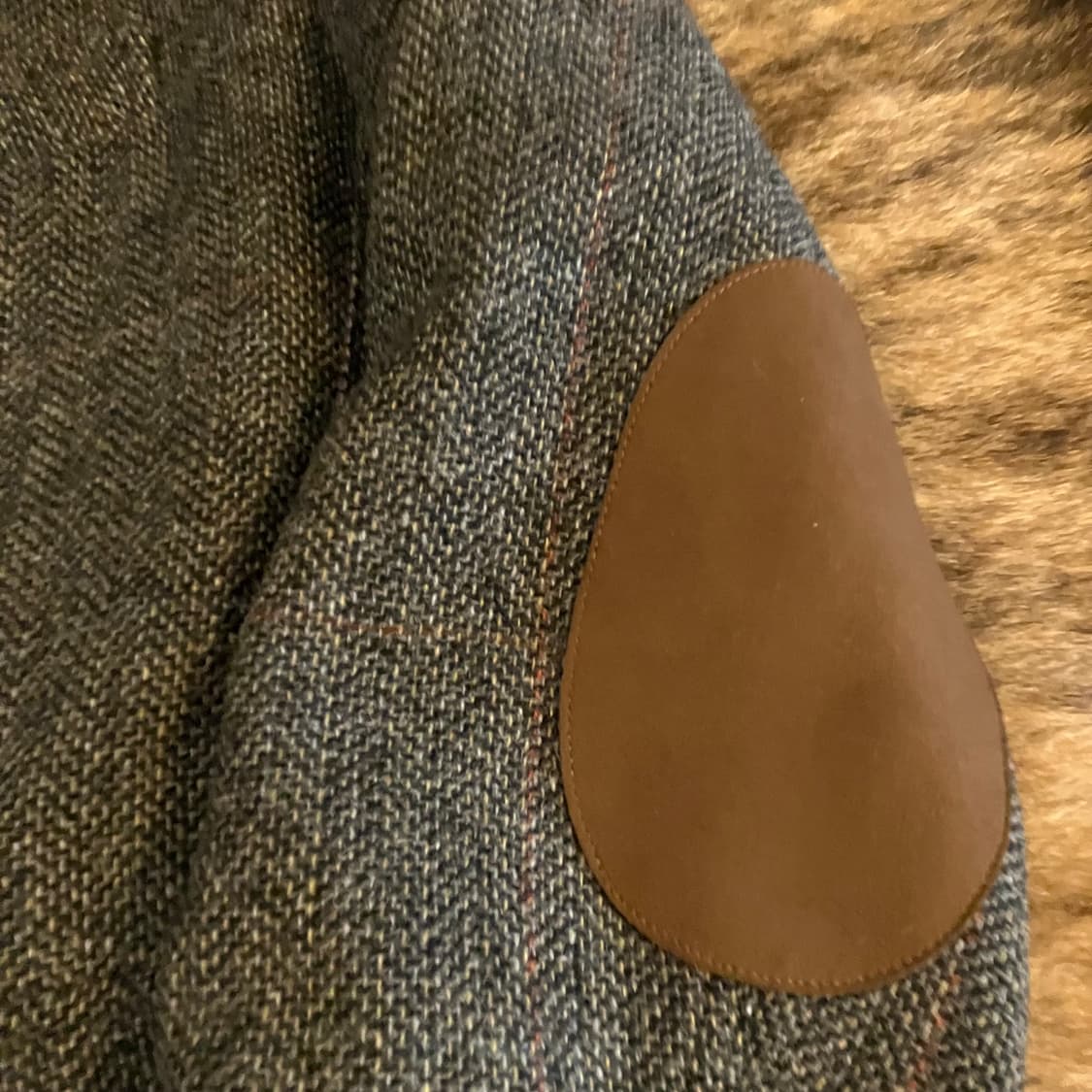 R.R.L 엘보우 패치 3B 울 트위드 스포츠 코트 M 상품이미지3