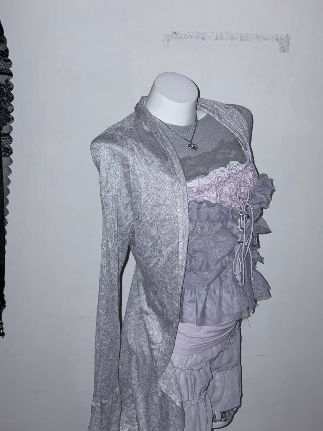 퍼플&그레이 몽환적인 페어리 코디세트 (프릴 레이스 뮤트 공겜여주) 상품이미지3