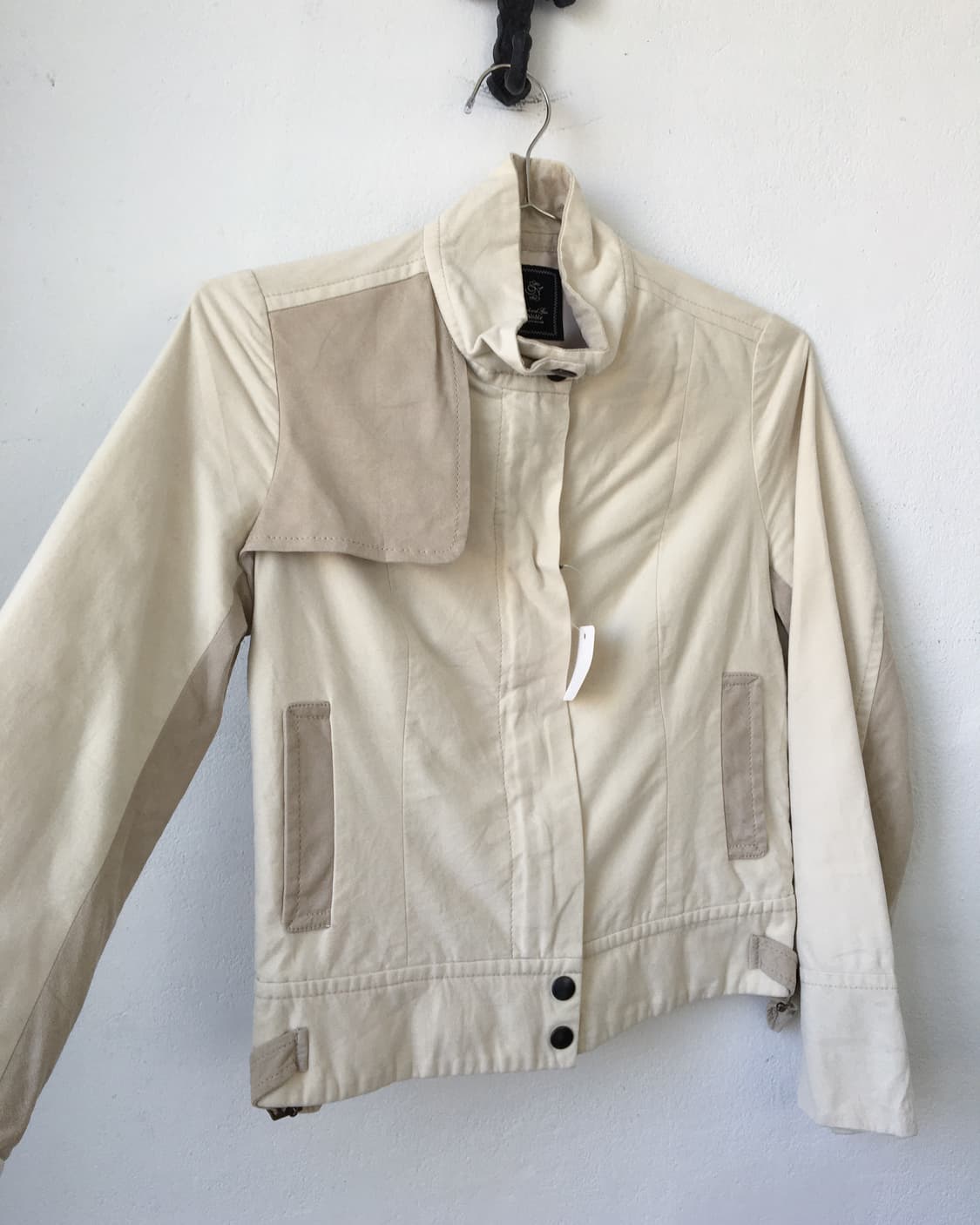 Cotton suede high neck jacket 상품이미지5