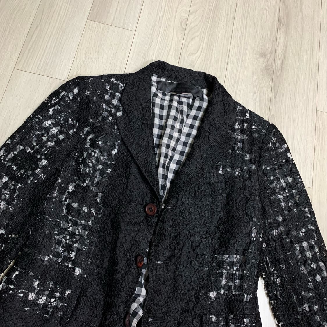 Comme des Garçons 12/ss 깅엄 레이스 자켓 상품이미지3