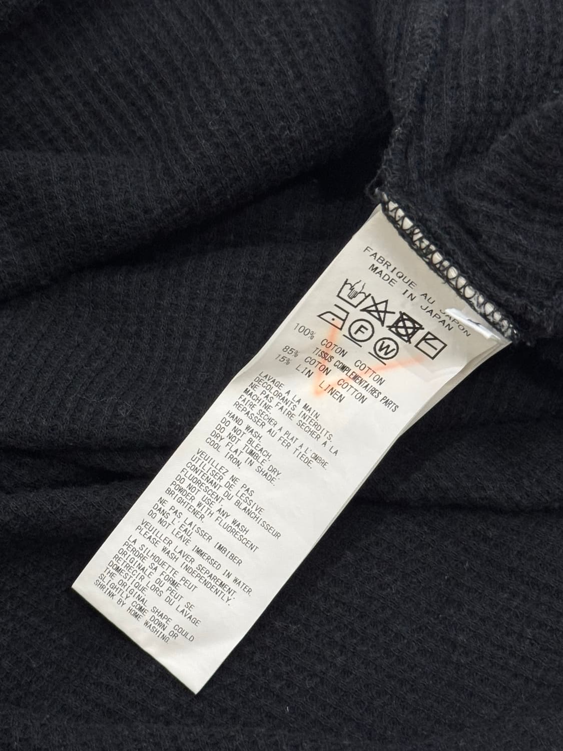 요지야마모토 와플 헨리넥 롱슬리브 상품이미지6