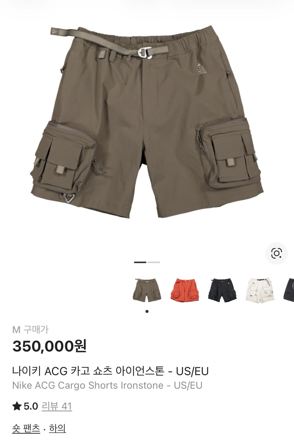 나이키 ACG 카고 쇼츠 아이언스톤 - US M 사이즈 상품이미지8