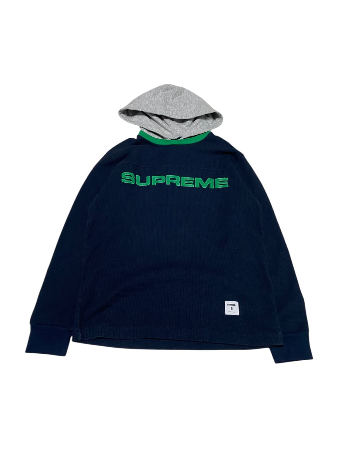 슈프림 17FW 와플 링거 네이비 후드티 S 상품이미지1