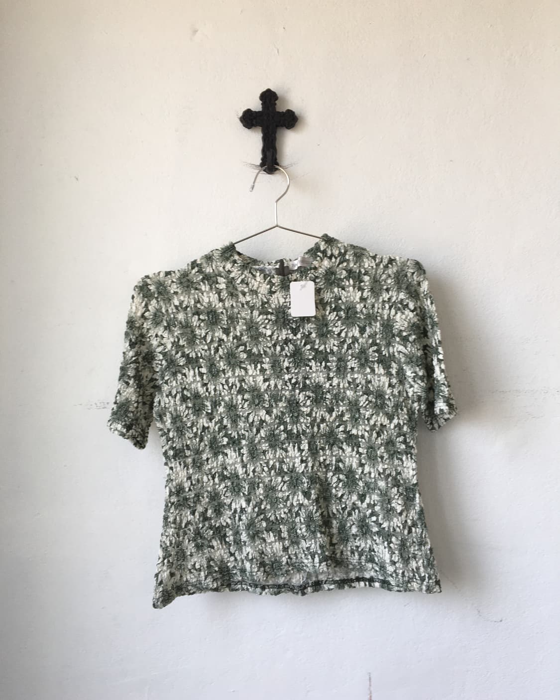 Flower pattern shirring pleats high neck 상품이미지2