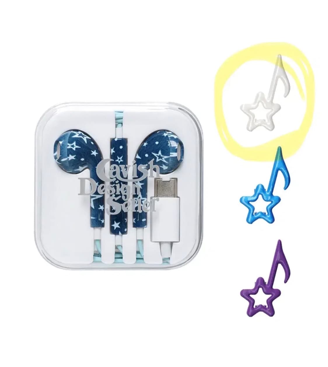 [당일배송] 카비시 규린 스타 와이어드 이어폰 네이비, 카비시 이어폰 상품이미지1