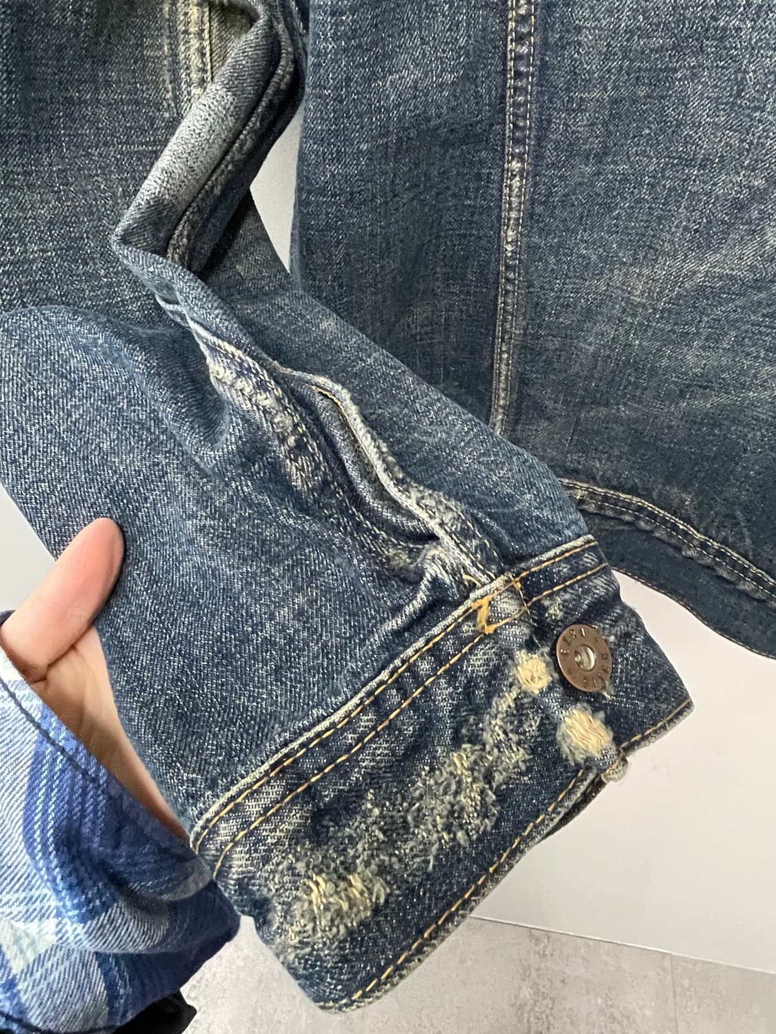 에즈라 피치 데미지 데님 트러커 자켓 H1676 상품이미지7