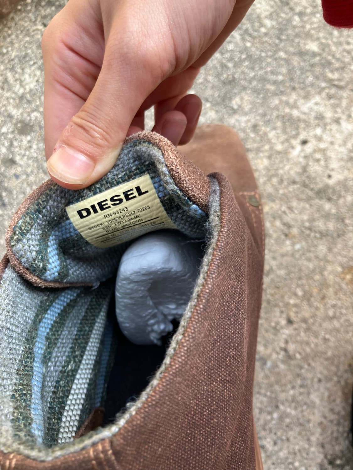 280) Diesel 워시드 브라운 캔버스 차카 부츠 상품이미지8