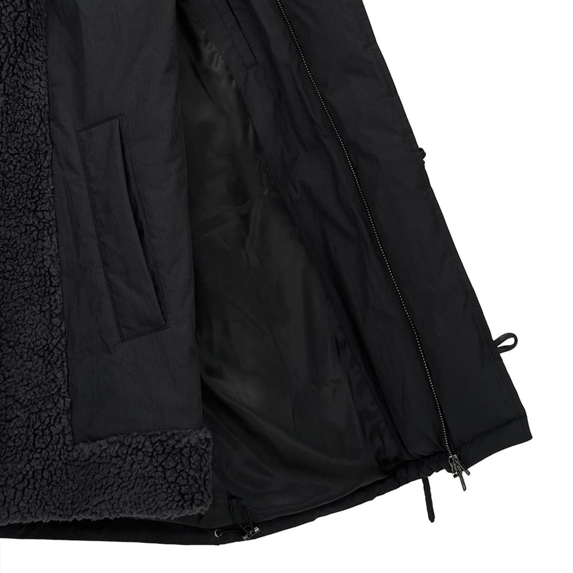 (새상품)노이어 시어링 디테쳐블 구스 하프 패딩 (블랙) 52사이즈 상품이미지6