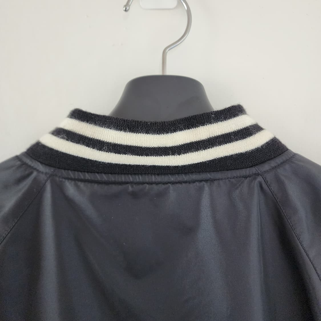 상태최상 셀린느 바시티 테디 쟈켓 블루종 나일론 블랙 54 상품이미지5