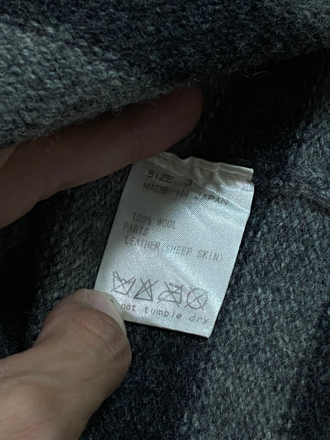 마카웨어 엘보 레더 패치 스트라이프 울 가디건 3 상품이미지6