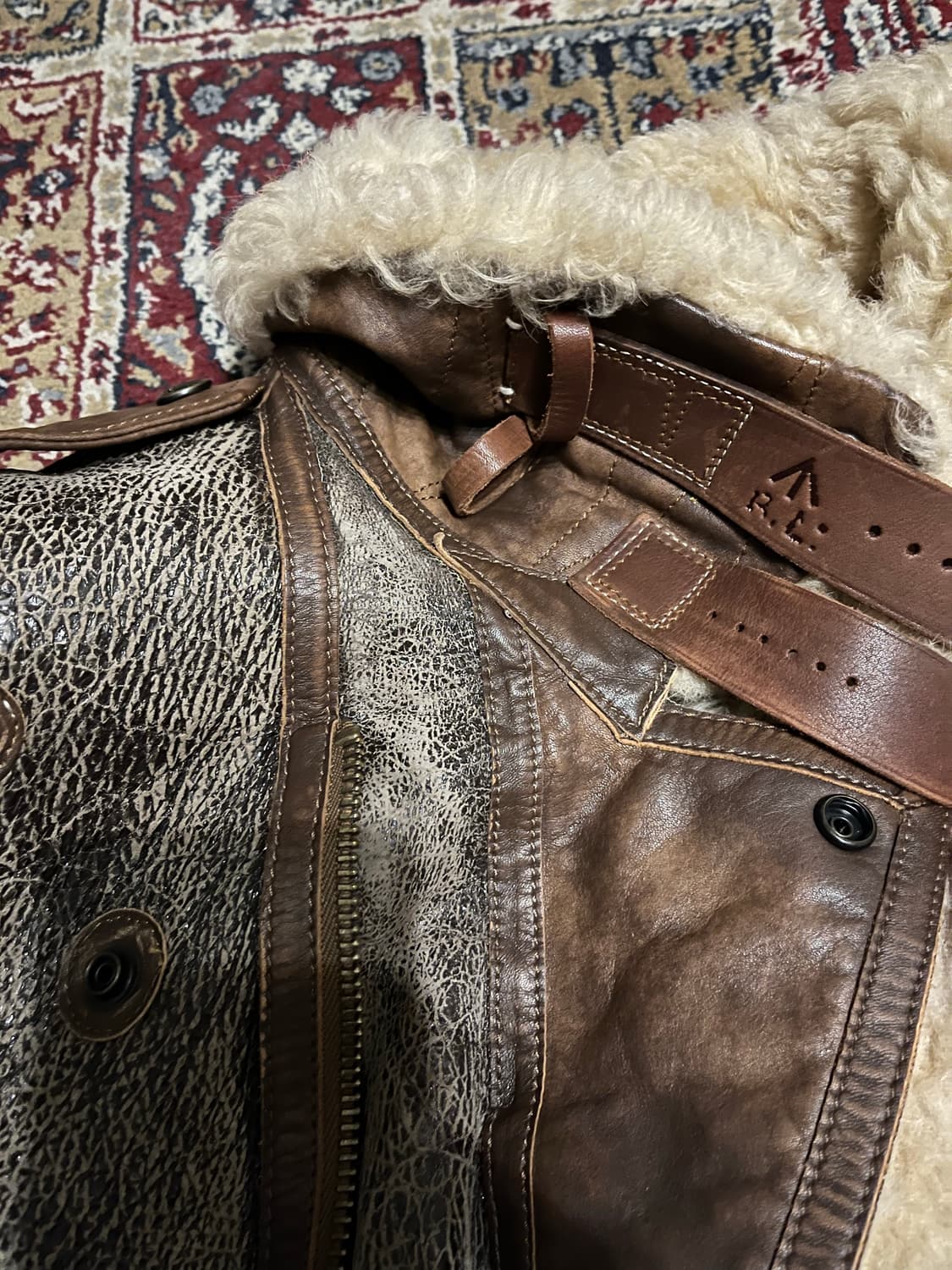 폴로 랄프로렌 에비에이터 시어링 무스탕 자켓 상품이미지7