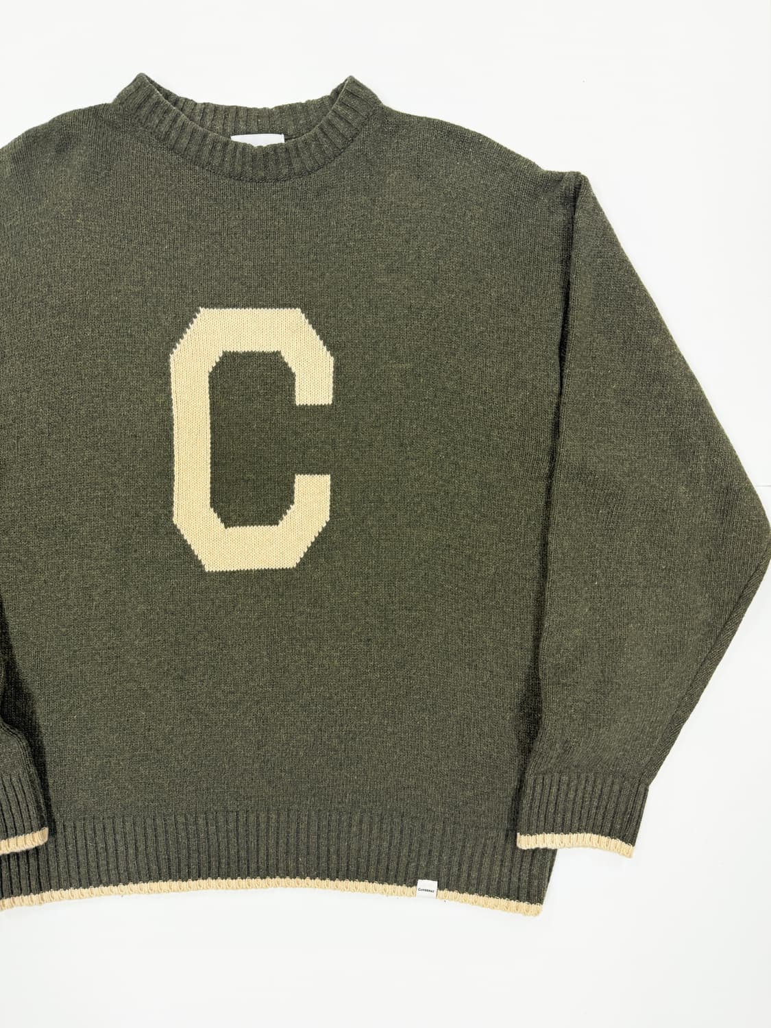 커버낫 카키 빅로고 니트 상품이미지2