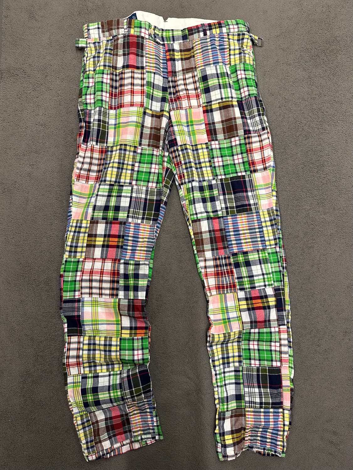 폴로 랄프로렌 패치워크 마드라스 팬츠 처분  상품이미지1