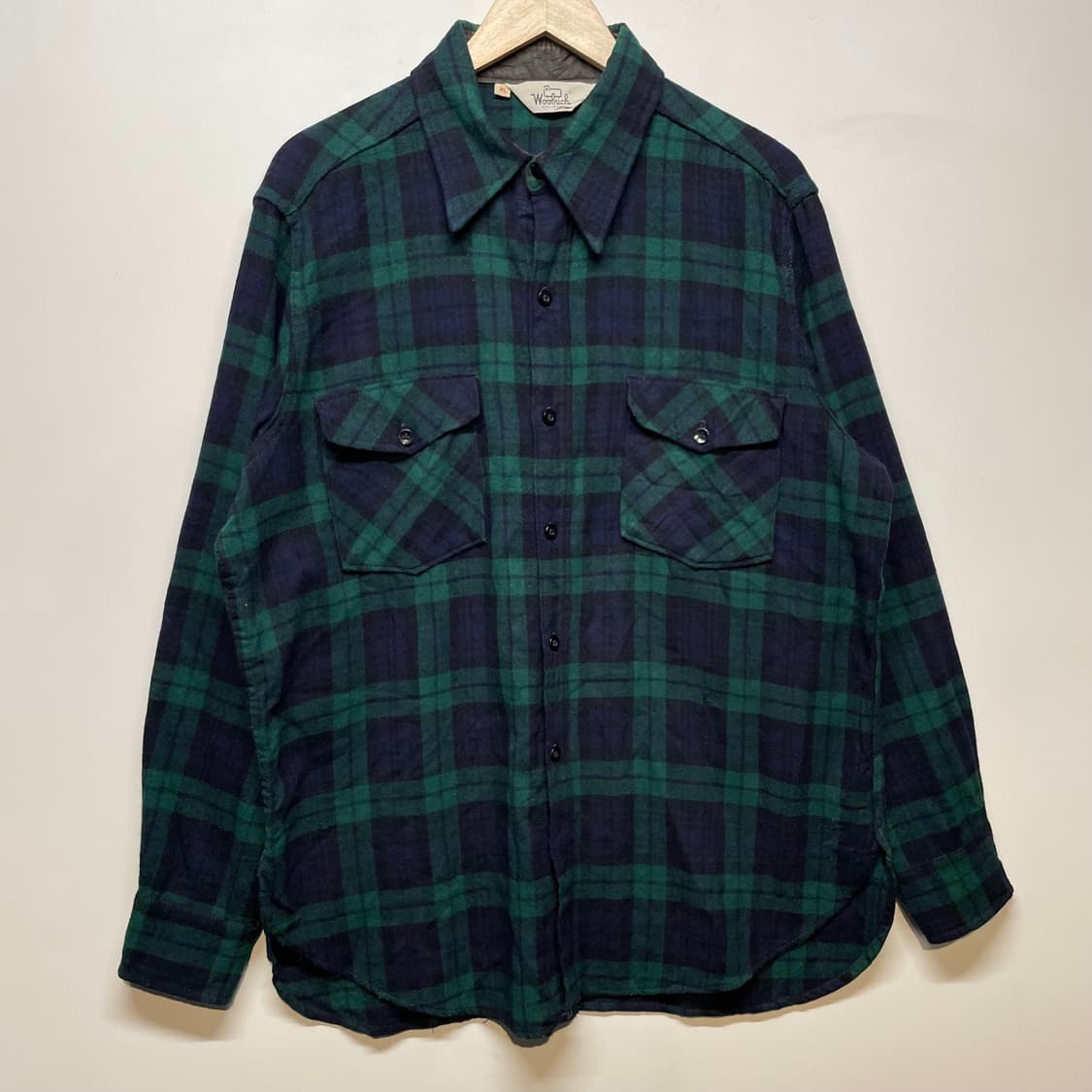 1990s 울리치 블랙와치 체크 플란넬 셔츠 상품이미지1