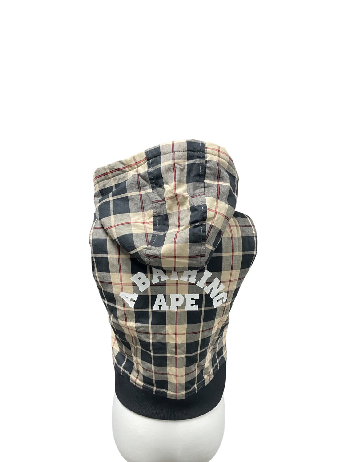 정품 베이프 너드체크 누빔 조끼 후드패딩(44) 상품이미지6