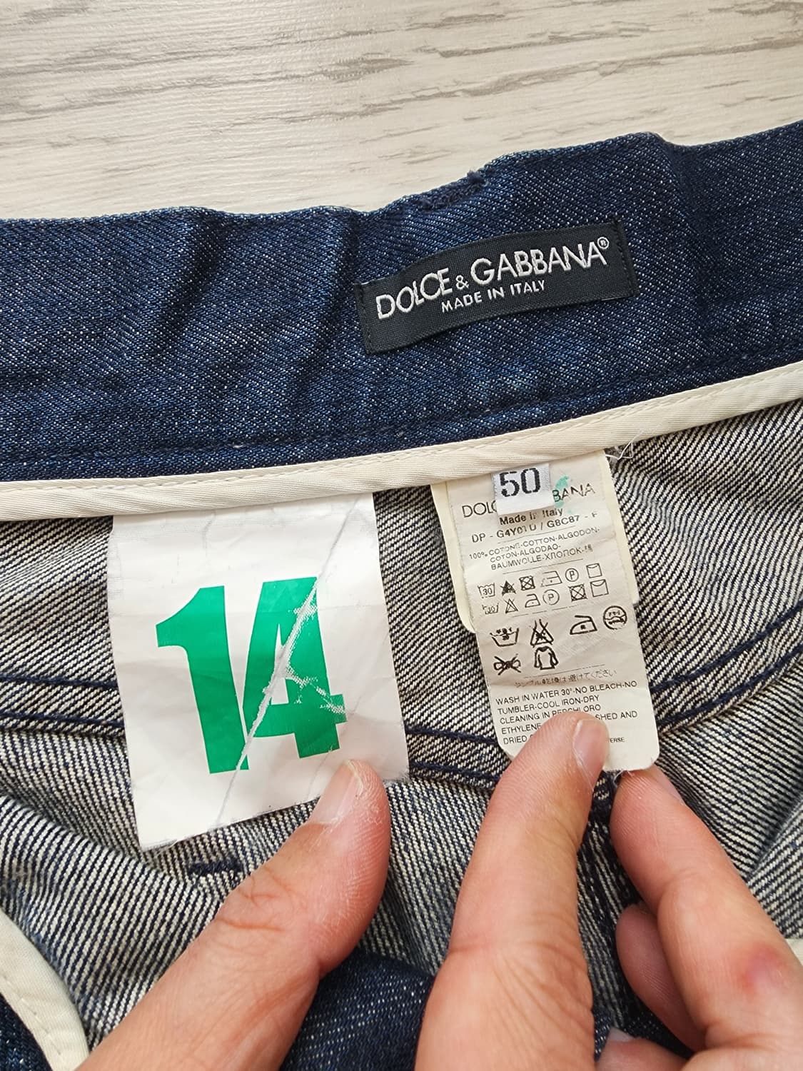 돌체앤가바나 정품 워싱 데님 팬츠 팜 50(34인치)사이즈 남성 청바지 상품이미지7