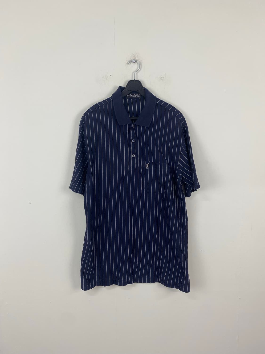 YSL 입생로랑 스트라이프 반팔 카라티 L 상품이미지1