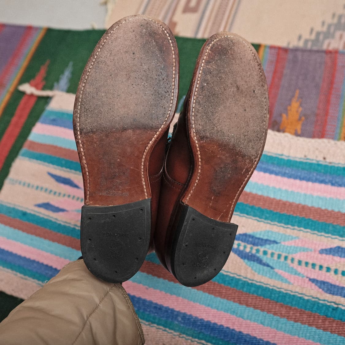 알든 빔즈 별주 카프 브라운 플레인 토 더비 6.5D/모디파이드 라스트 상품이미지10