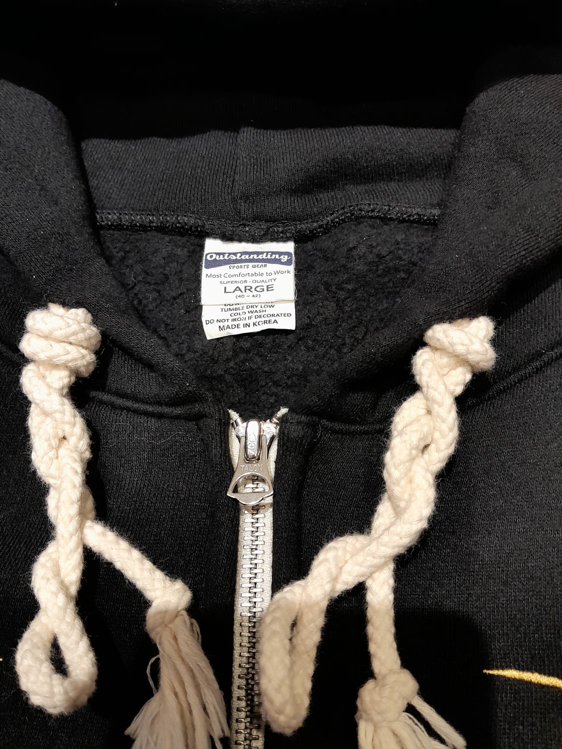 💥아웃스탠딩 ALASKA 집업 후드 블랙 (L) 상품이미지7