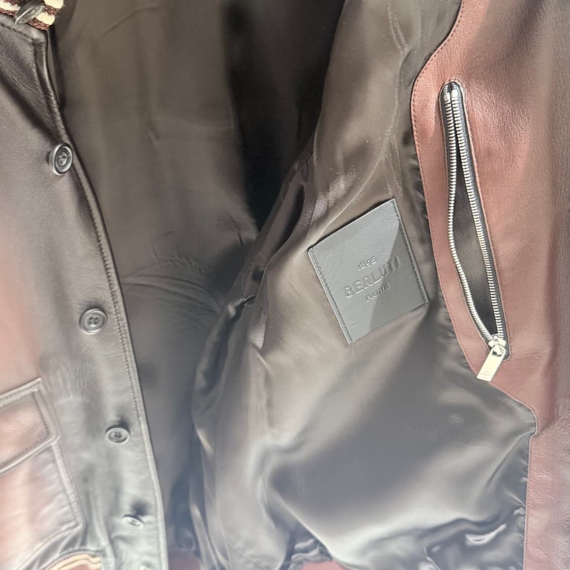 (A/50) / 벨루티 파티나 레더 자켓 브라운 상품이미지6