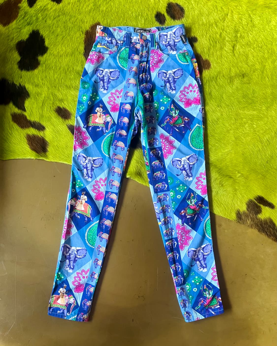 90s VERSACE Indian Elephant Pants 상품이미지3