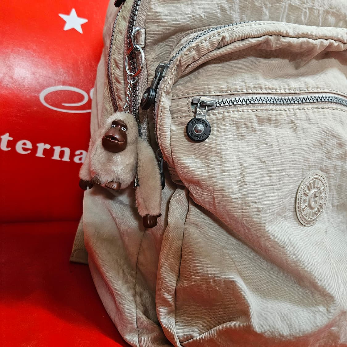 키플링 크림 아이보리 나일론 백팩  상품이미지2