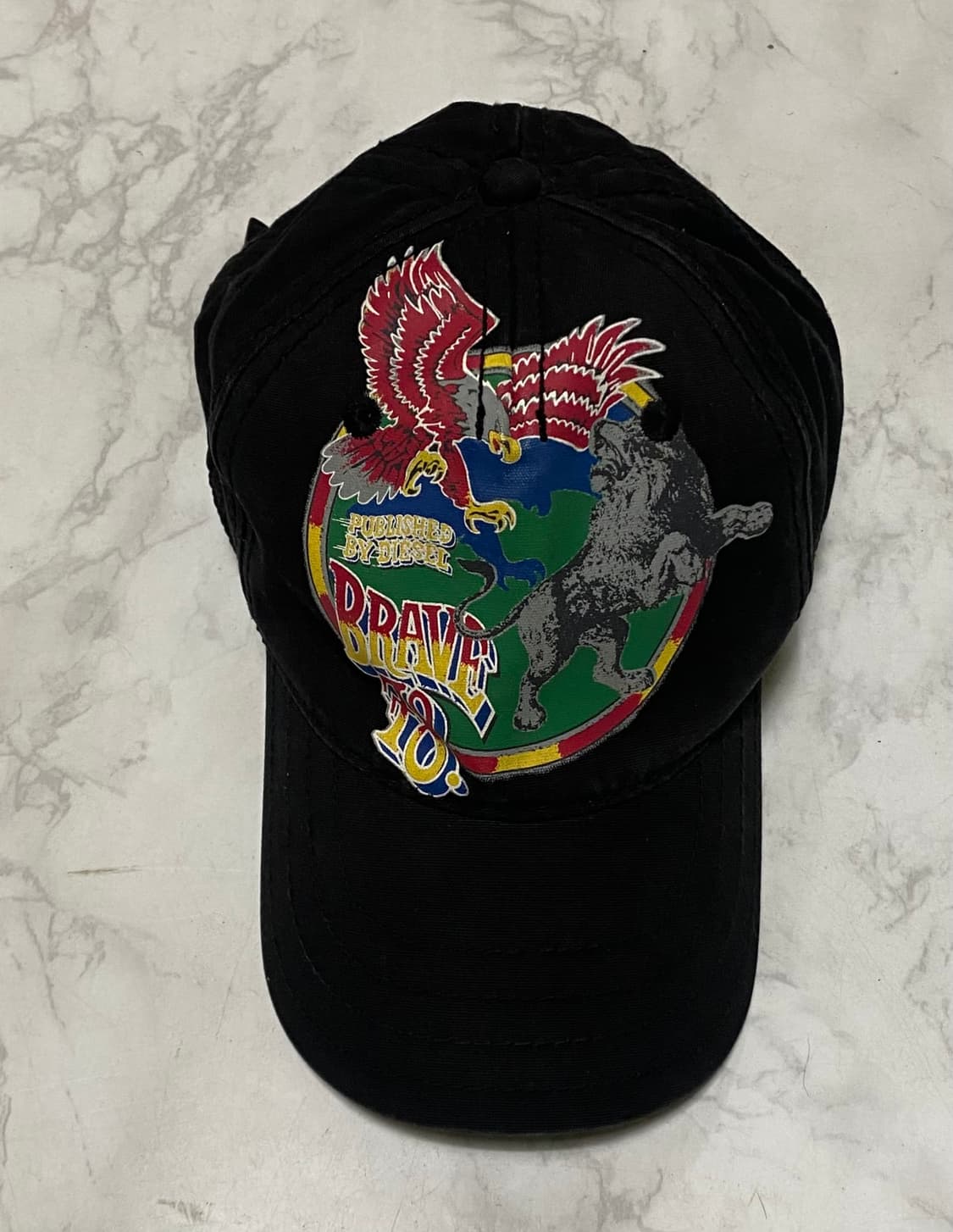 디젤 프린팅 빈티지 볼캡 프리사이즈 상품이미지2