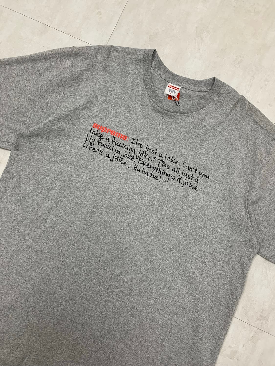 슈프림 조크 티셔츠 헤더 그레이 FW25 #590 상품이미지2