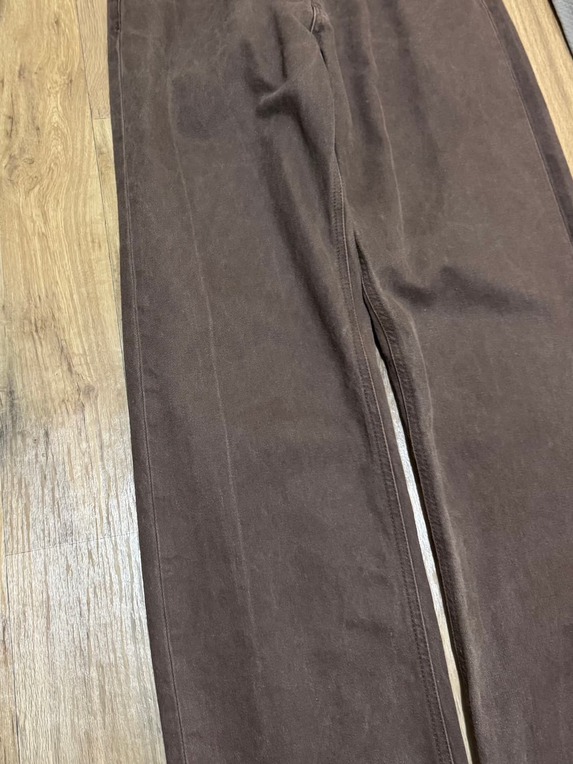 유니폼브릿지 컴포트 데님 서퍼 다잉 팬츠 브라운 상품이미지9