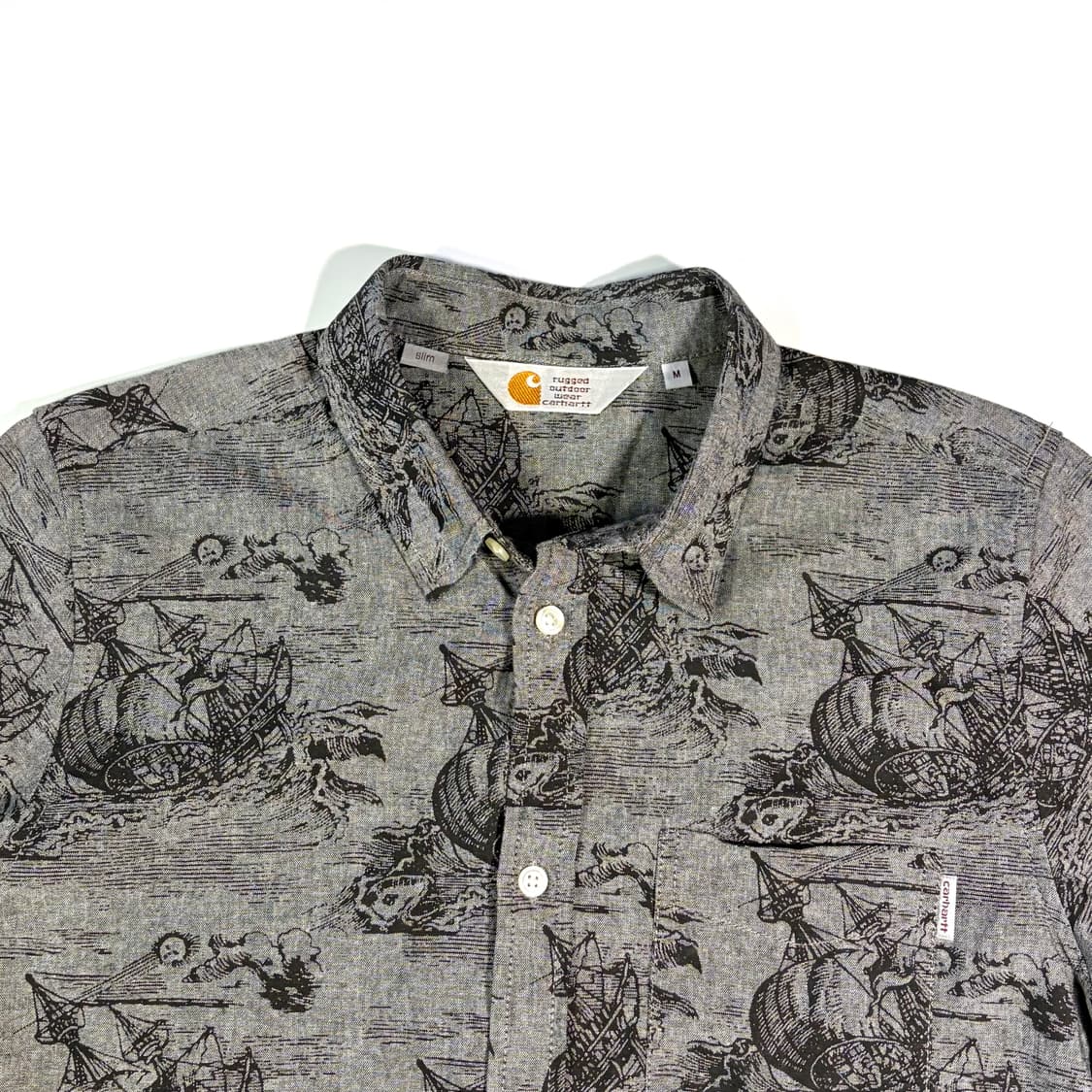 칼하트 그레이 패턴 셔츠 M 상품이미지4