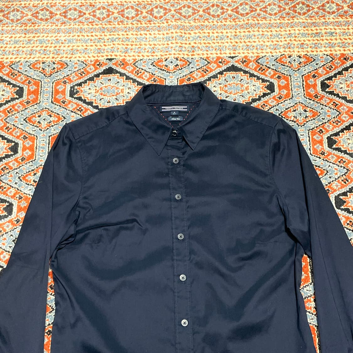 타미힐피거 네이비 슬림핏 와이셔츠 남방 여성8 상품이미지2