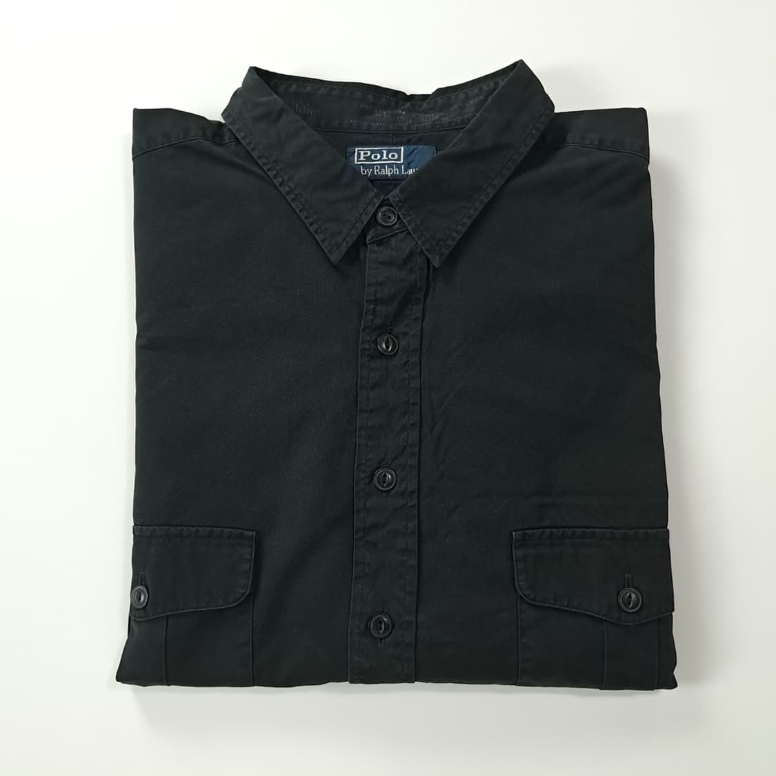 CK454 2XB 폴로 90s 블랙 반팔 워크 셔츠 남방 상품이미지8