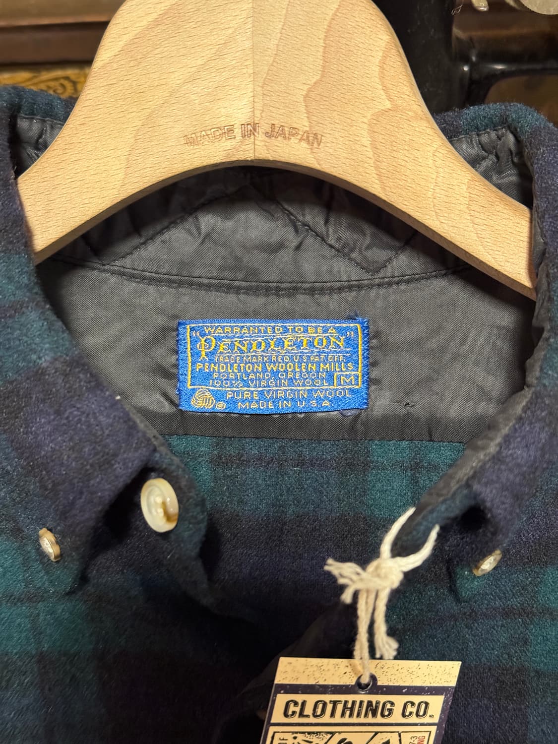 70s 펜들턴 울플란넬 타탄체크셔츠 (M) 상품이미지5