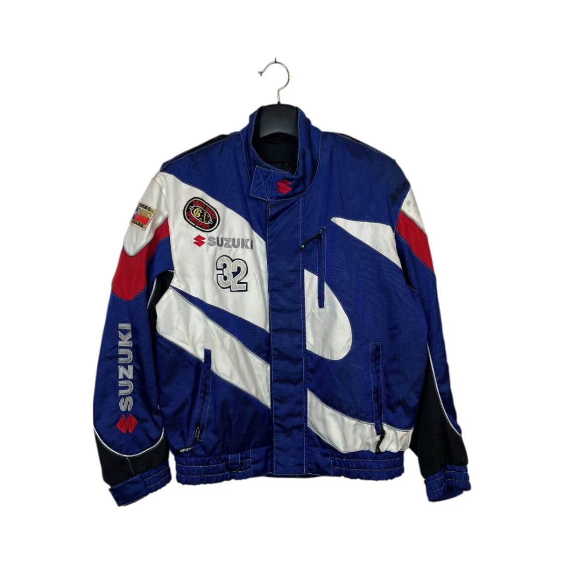 L) 스즈키 빈티지 레이싱 자켓 블루/화이트 컬러블록 OJ-054 상품이미지1