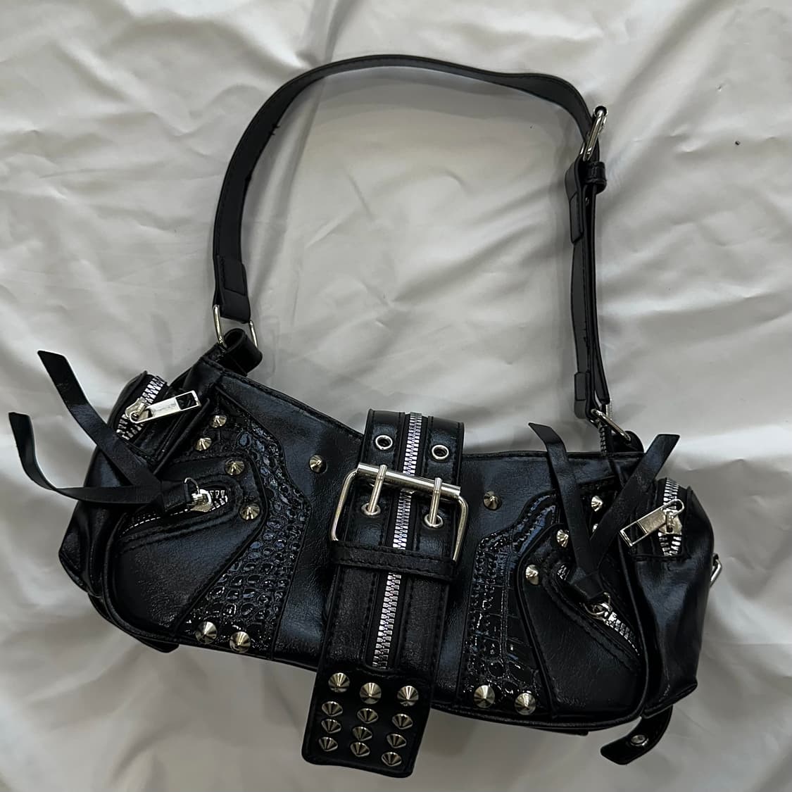 더블벨트 스터드 호보백🖤 상품이미지1