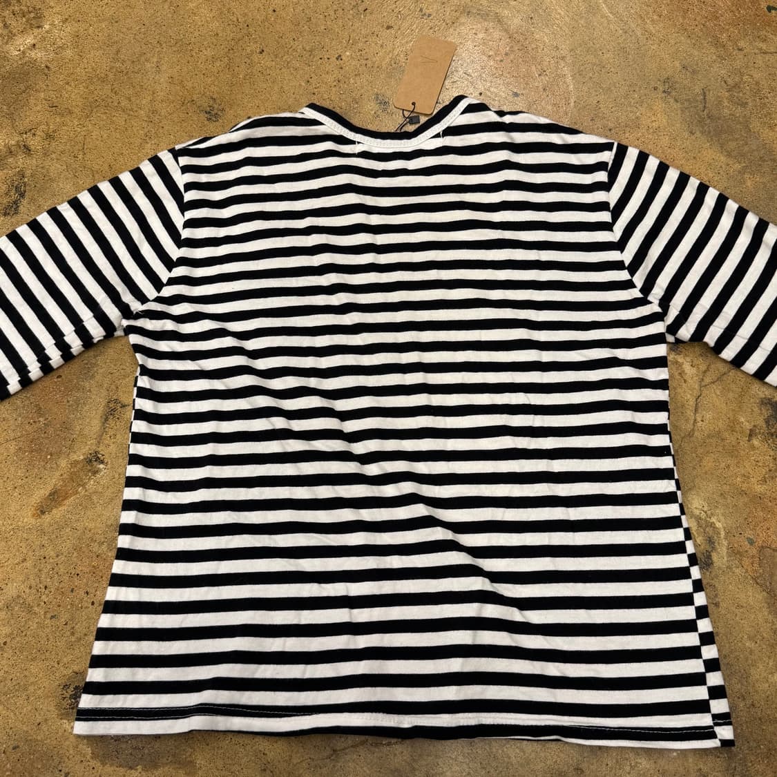 꼼데가르송 스트라이프 검흰 긴팔티셔츠 롱슬리브 상품이미지4