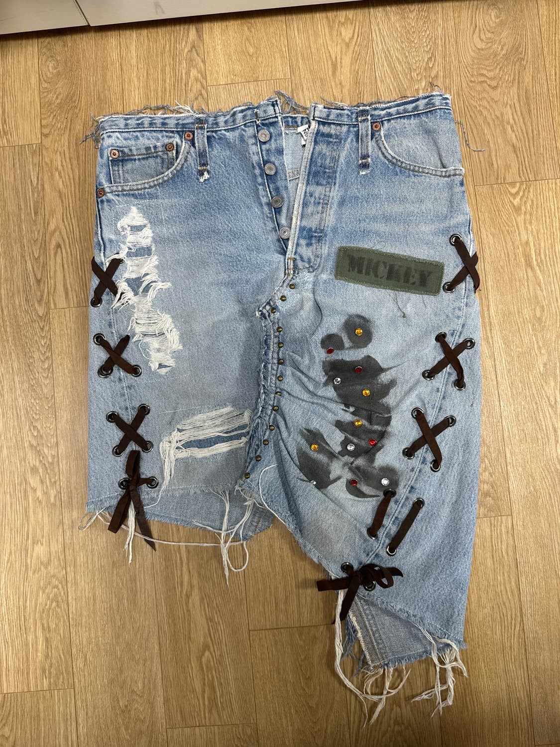 미키 리메이크 데님 스커트 상품이미지1