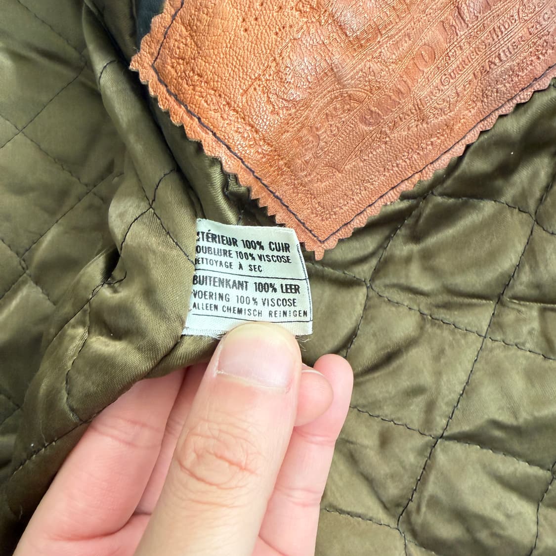 90s Gruno Limited 빈티지 리얼가죽 코트 XL 상품이미지7