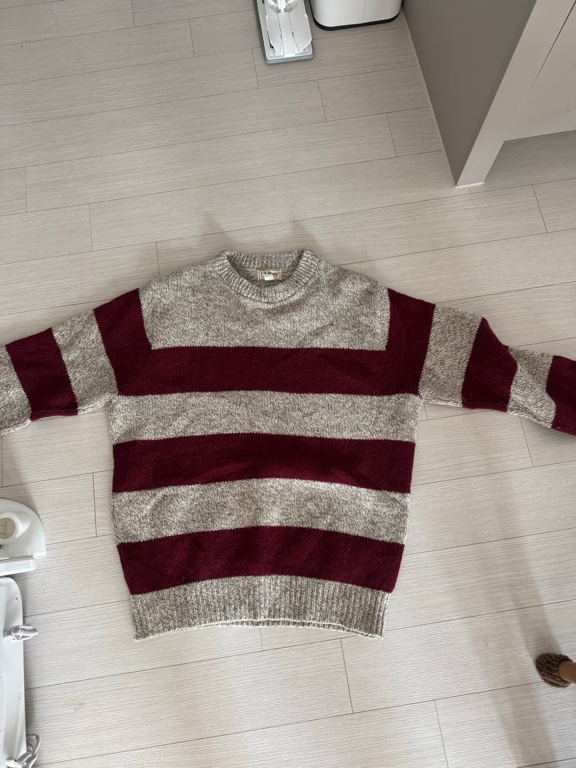 엘엘빈(L.L.bean) 스트라이프 니트 L사이즈 판매합니다 상품이미지1