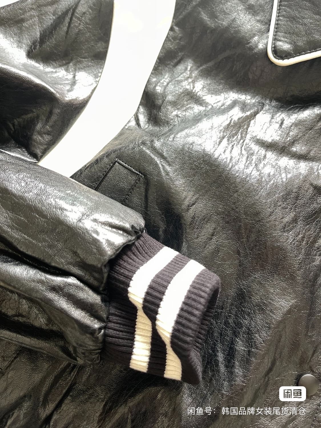 기아타이거즈 x LAP 콜라보 에코레더 바시티 점퍼 상품이미지4