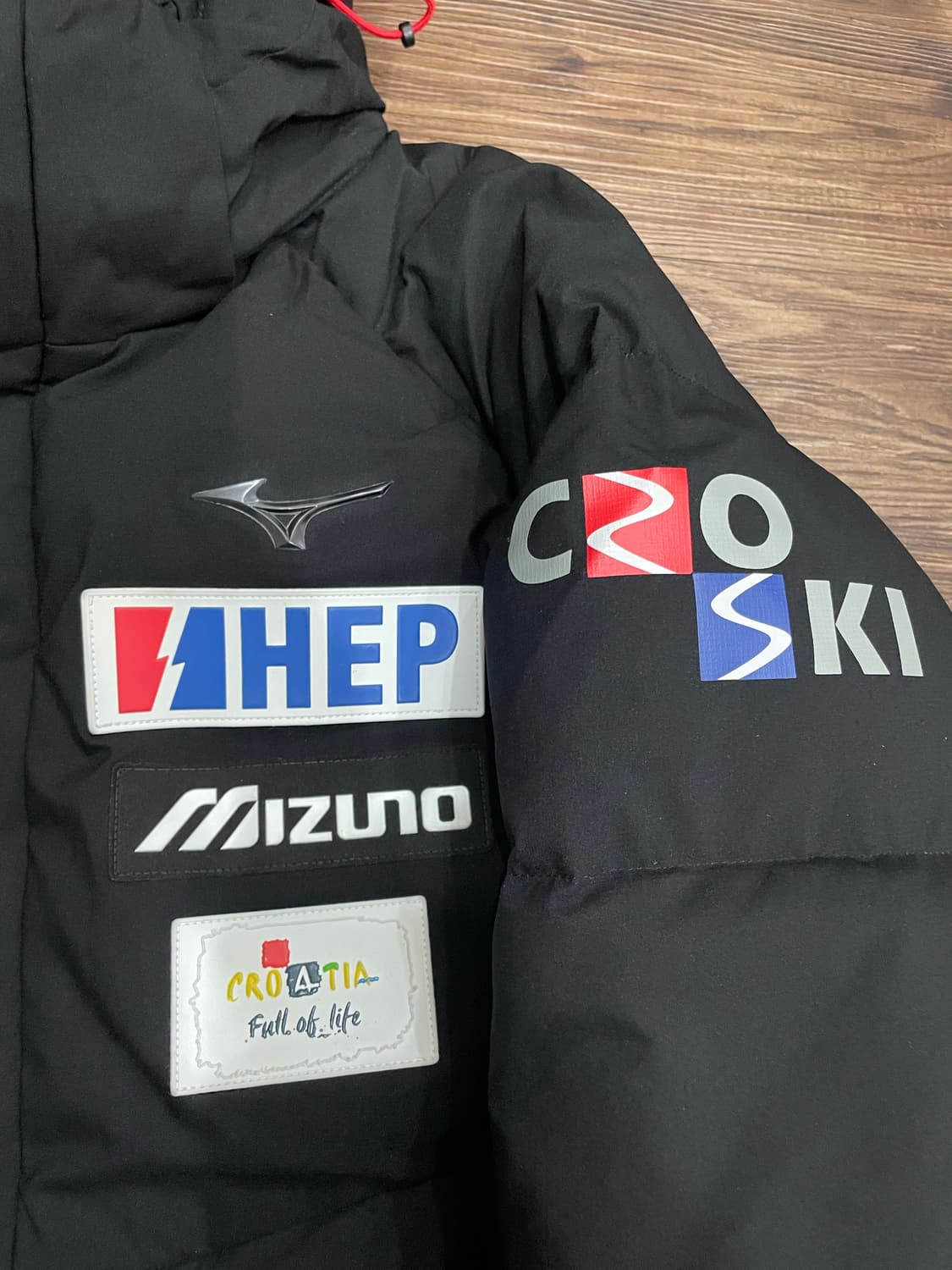 미즈노 MIZUNO 크로 스키 구스다운 롱패딩 블랙 상품이미지7