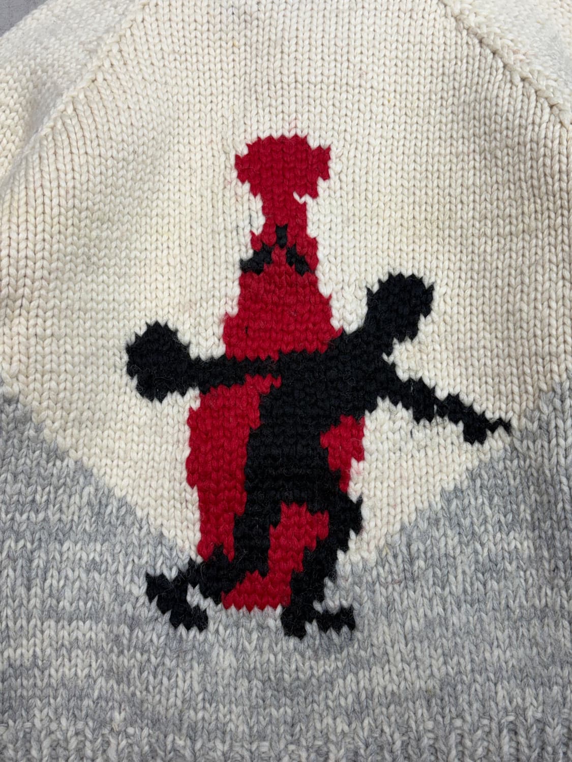 90s 캐나다 코위찬 볼링 니트 집업 상품이미지5