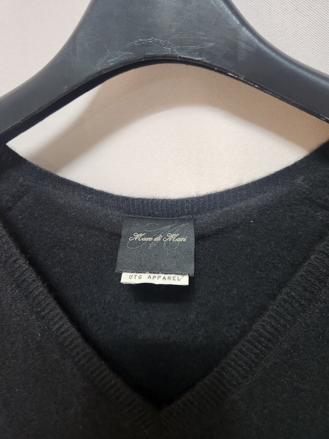 Mare di Mari 100%캐시미어블랙 브이넥 니트 롱 원피스 상품이미지5