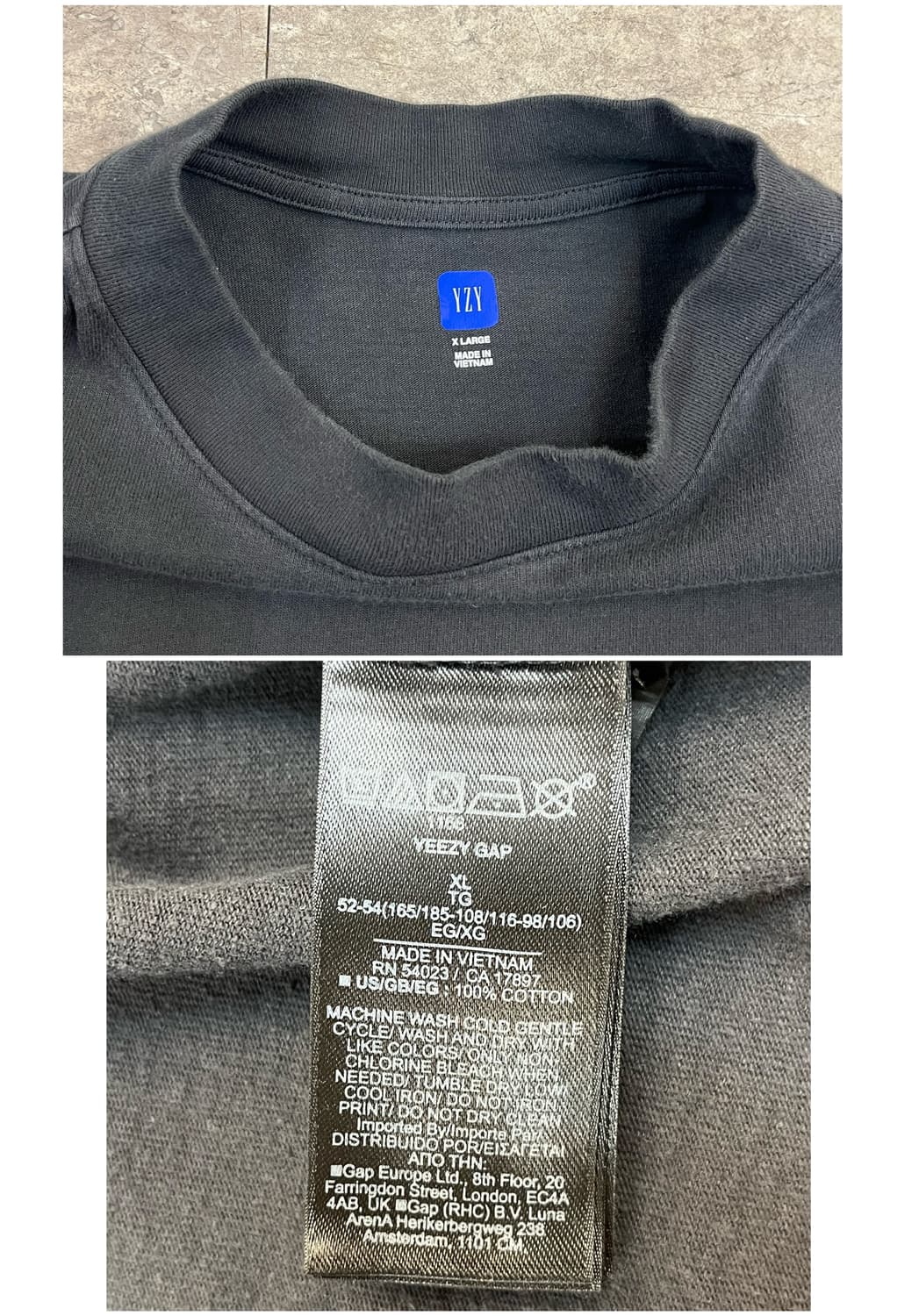 이지갭 롱슬리브리스 긴팔티 차콜 XL #csz3246 상품이미지3