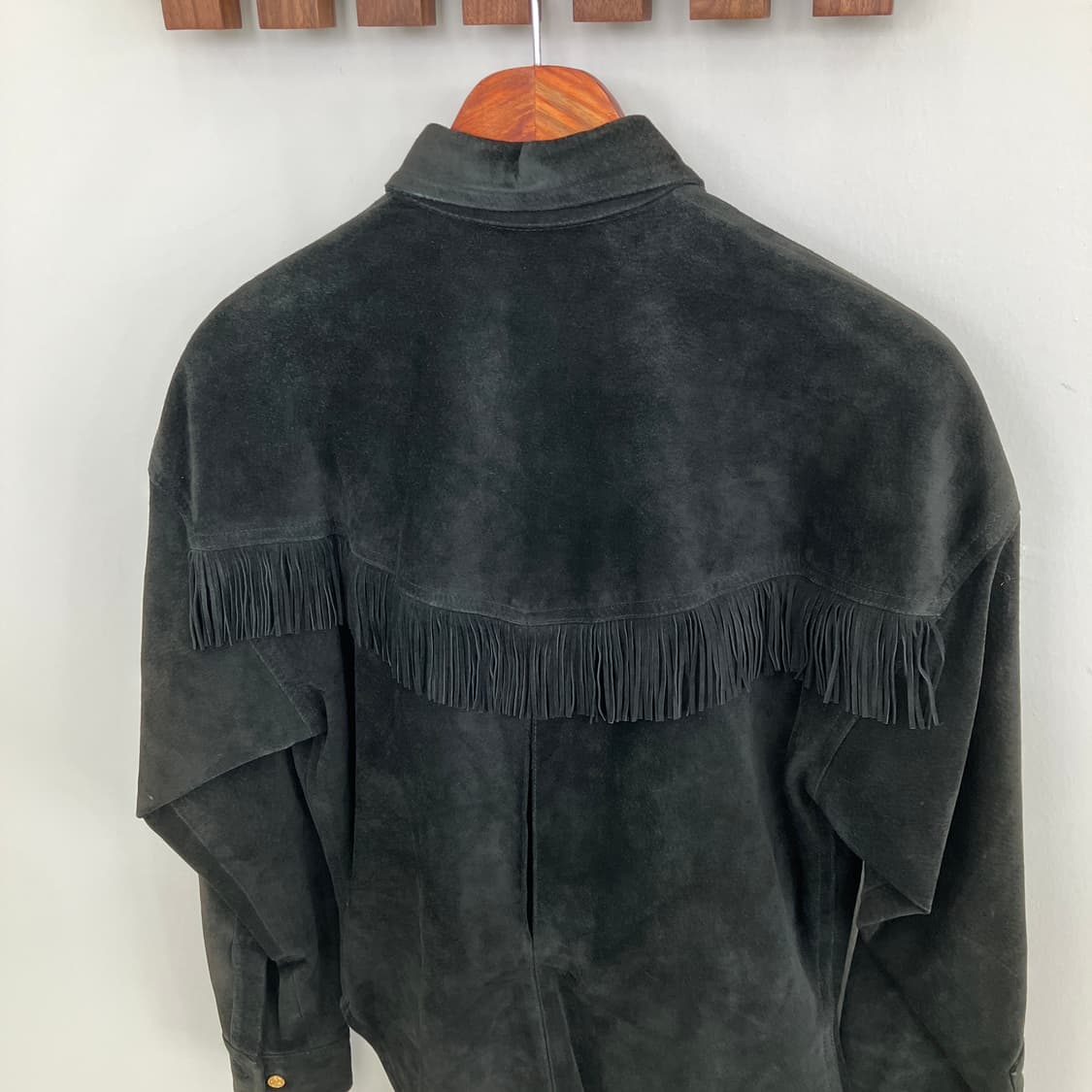 베르사체 Istante Line 블랙 누벅 스웨이드 보호시크 셔츠 상품이미지6