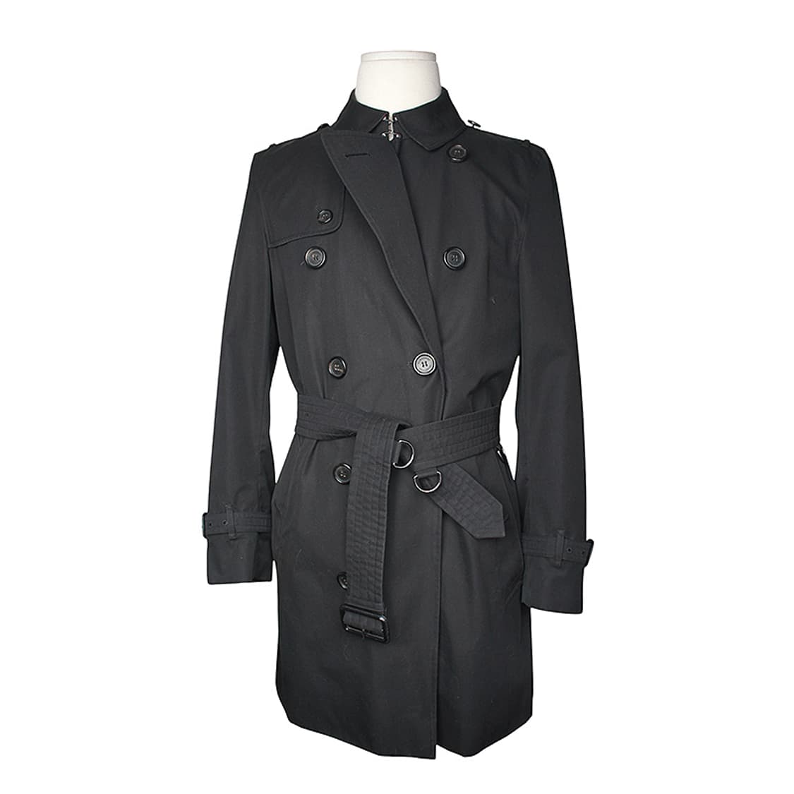 버버리 켄싱턴 블랙 벨티드 남성 트렌치코트 46 상품이미지1