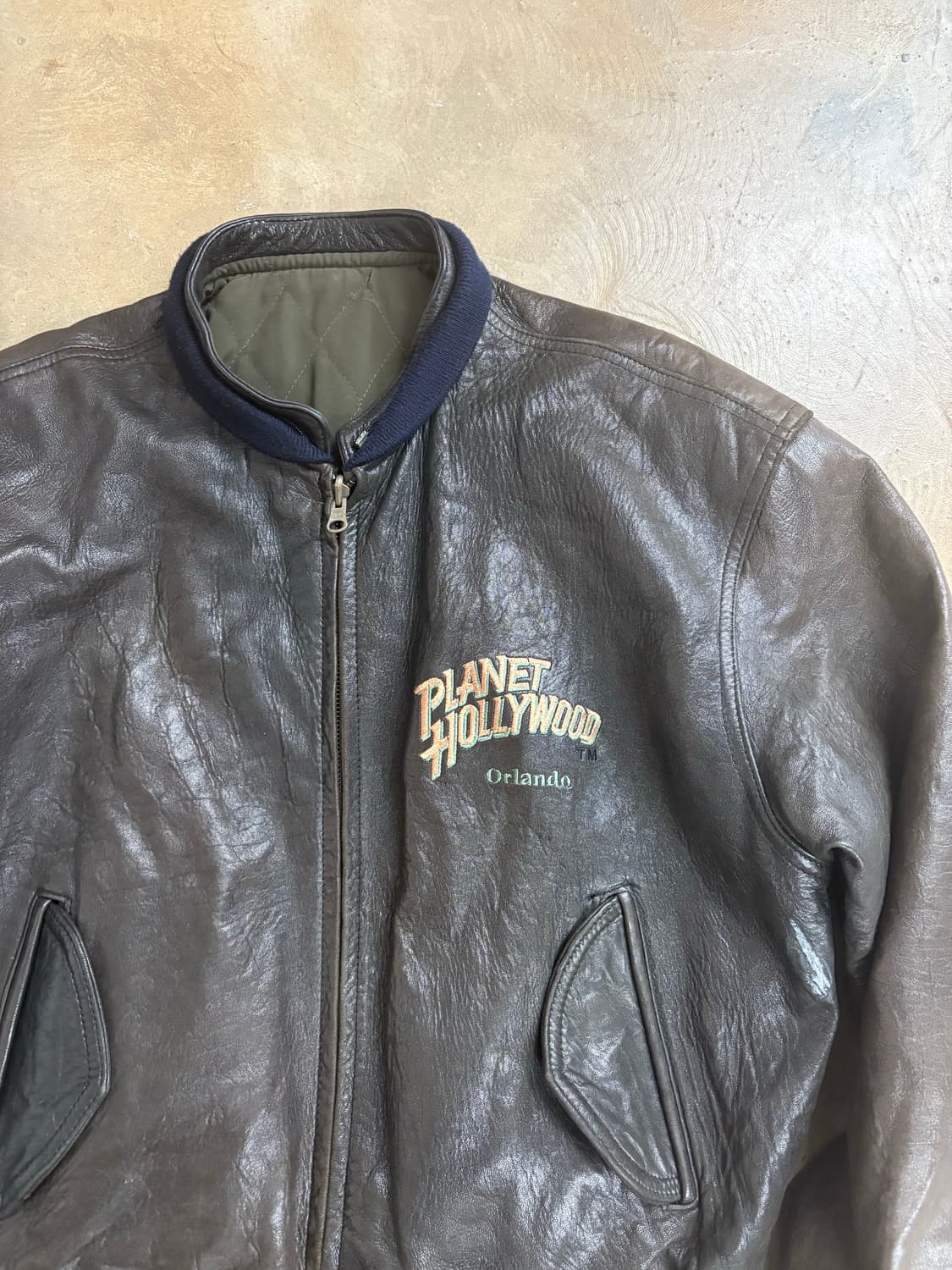 90s Planet Hollywood 레더자켓 상품이미지5