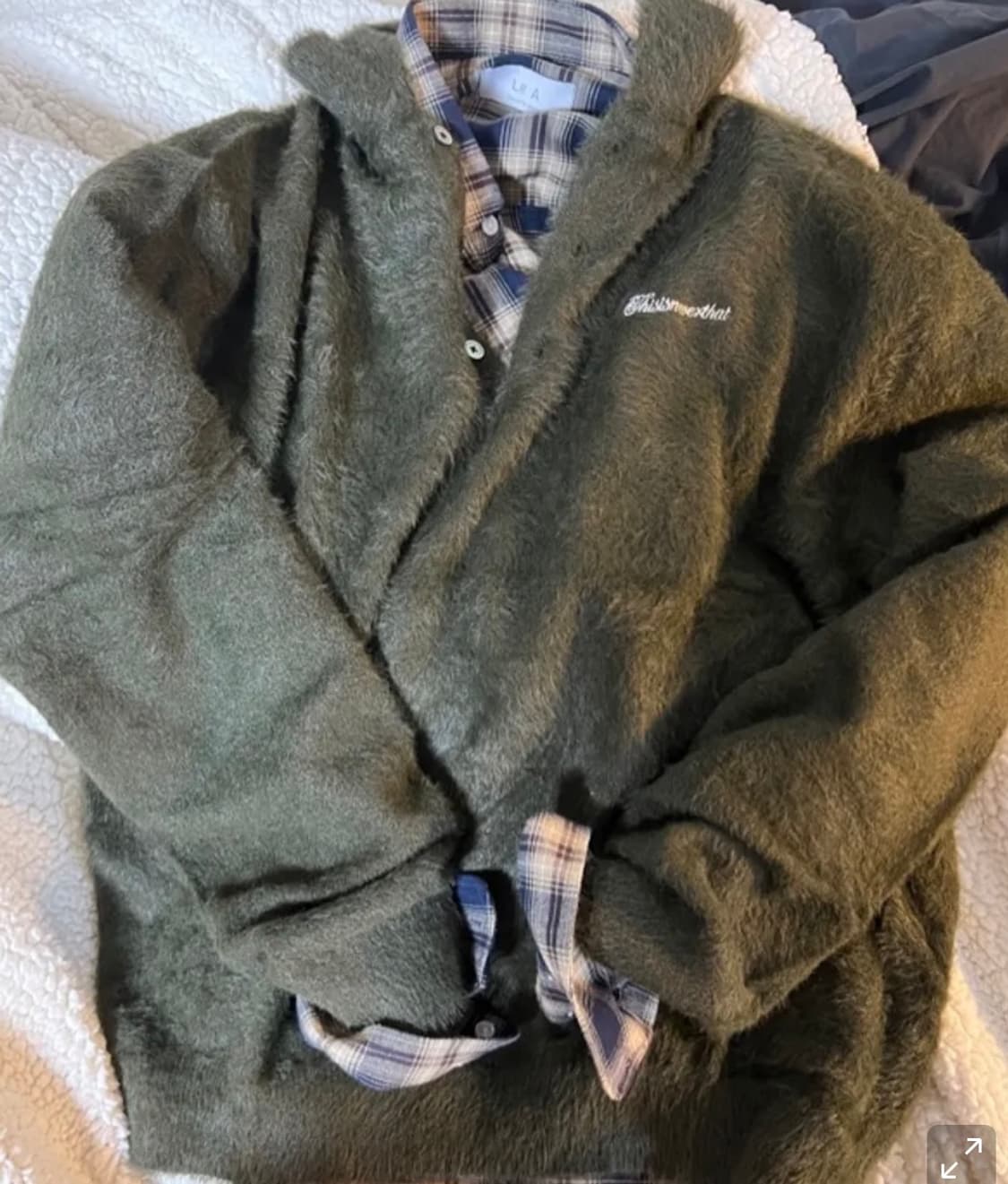 SCT-Logo Shaggy Knit Polo Olive 디스이즈네버댓  상품이미지2