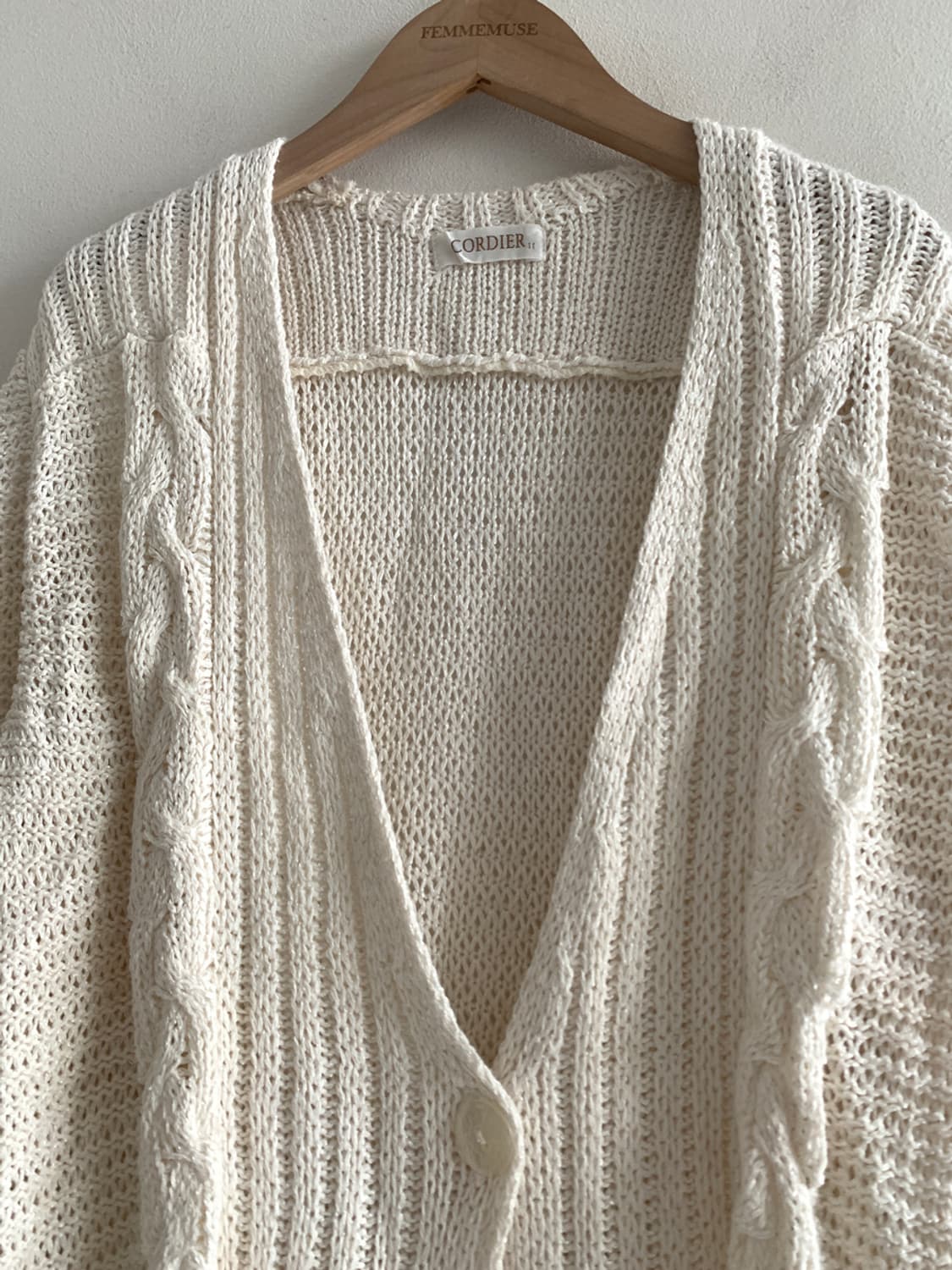 Twist Knit Loose Cardigan(Ivory 상품이미지3